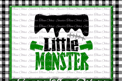 Halloween svg, Little Monster svg, Frankenstein svg Dxf Silhouette Studios Cameo Cricut cut file INSTANT DOWNLOAD Boy Halloween svg Htv Scal