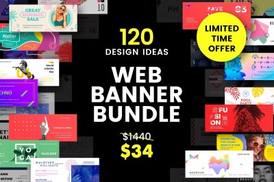 120 in 1 Web Banner Templates Bundle