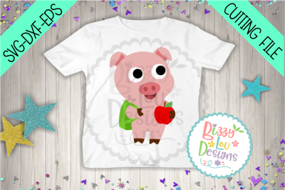 Back to school piggy SVG DXF EPS - cutting file