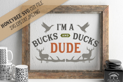 Bucks and Ducks Dude cut file and Printable