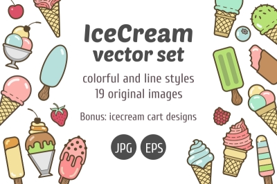 Icecream icon set