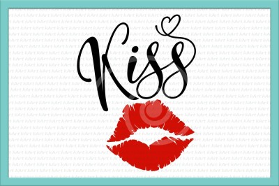 Kiss lips SVG cutting file