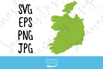 Ireland SVG, Irish SVG, Map SVG, Country SVG, Map of Ireland, Ireland Silhouette