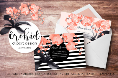 Orchid Clipart Design