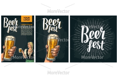 Poster to Beer festival with lettering