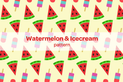 Watermelon & Icecream pattern