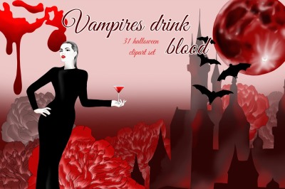 Vampire girl clipart