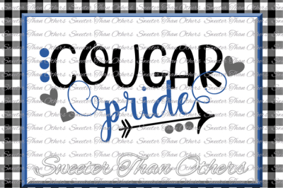 Cougar Pride Svg, Football Cougar, Baseball Cougar, Basketball Cougar, Vinyl Design SVG DXF Silhouette, Cameo, Cricut, Instant Download