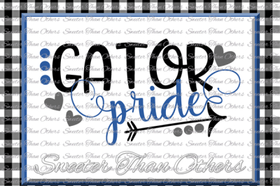 Gator Pride Svg, Football Gator, Baseball Gator, Basketball Gator, Vinyl Design SVG DXF Silhouette, Cameo, Cricut, Instant Download