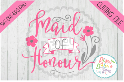 Maid of Honour wedding SVG DXF EPS PNG - cutting file