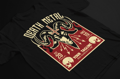 Death Metal T-Shirt Design Template