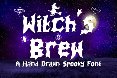 Witch's Brew - A Hand Drawn Spooky font + Extra's