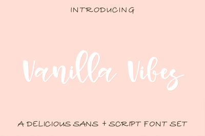 Vanilla Vibes Font Set