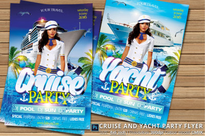 Cruise And Yacht Party Flyer