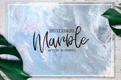 Sweet colors marble.Acrylic textures
