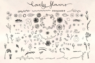 130+ Lovely Flowers Graphics Bundle!