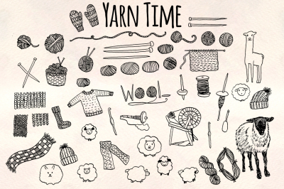 50+ Knitting and Yarn Craft Graphics