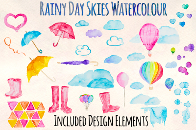 Rainy Sky Element Pack 80+ Graphics!