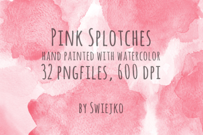 Pink watercolor splotches