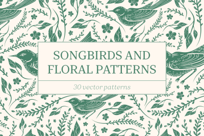Songbirds and Floral patterns 