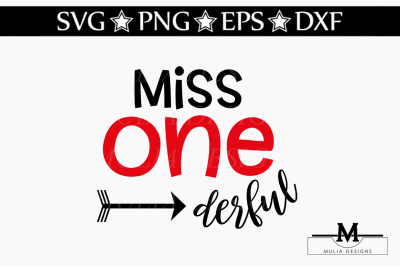 Miss Onederful SVG