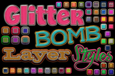 Glitterbomb Photoshop Layer Styles