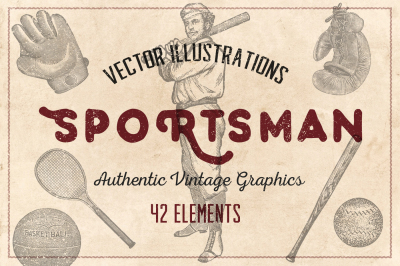 42 Vintage Sports Illustrations