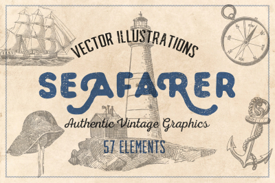 57 Vintage Nautical Illustrations