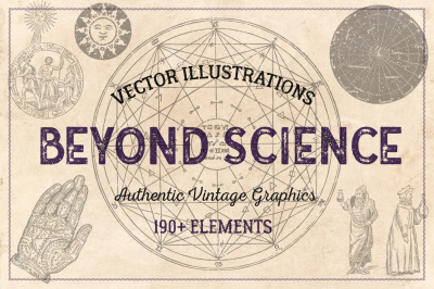 190 Vintage Astrology & Alchemy Vectors