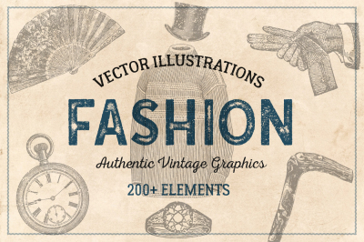 200 Vintage Fashion Illustrations