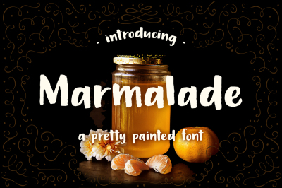 Marmalade, a hand painted font