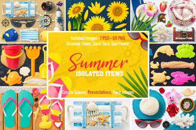 Isolated Summer Items
