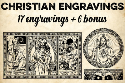 CHRISTIAN ENGRAVINGS + 6 BONUS