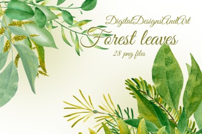 Green leaves clipart