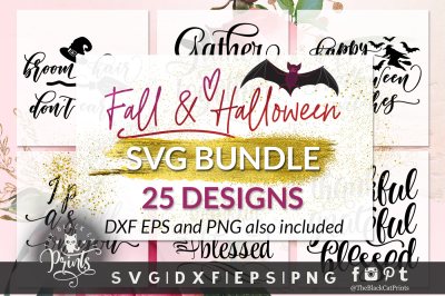 Halloween and Fall SVG bundle DXF PNG EPS