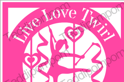 Live Love Twirl Paper Cut SVG