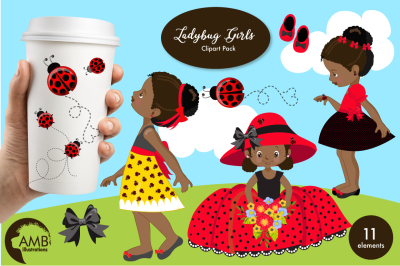 Sweet little ladies graphics, clipart, illustrations AMB-1598