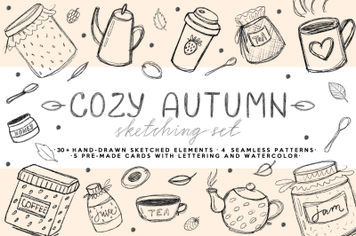 Cozy Autumn - HandSketched Set