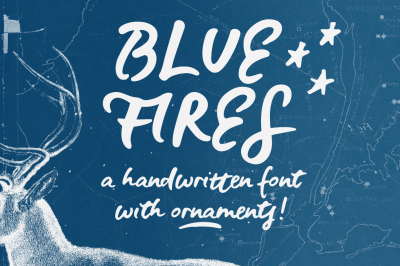 Blue Fires | a handwritten font