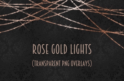 Rose gold light overlays 
