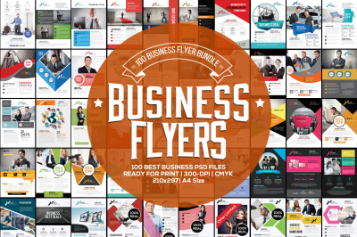 100 Fresh Business Flyers Bundle
