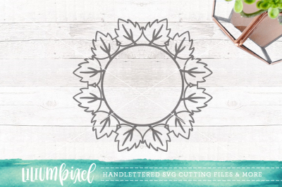  Fall Leaves Monogram / SVG PNG DXF