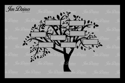 Family Tree 8 Names SVG DXF EPS PNG
