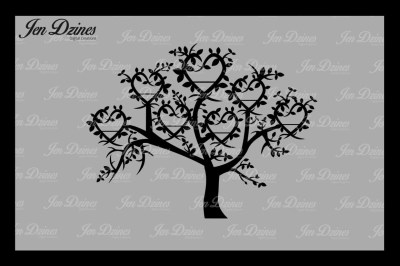 Heart Family Tree 7 Names SVG DXF EPS PNG