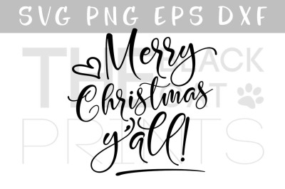 Merry Christmas Yall SVG DXF PNG EPS