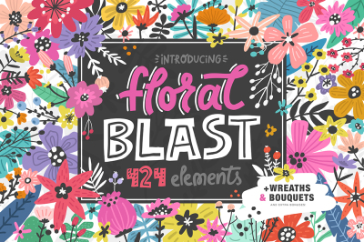 Floral Blast: 400+ elements