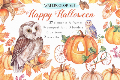 Happy Halloween - Watercolor Set