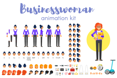 Businesswoman animation kit