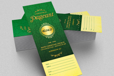 Christmas Pageant Ticket Template