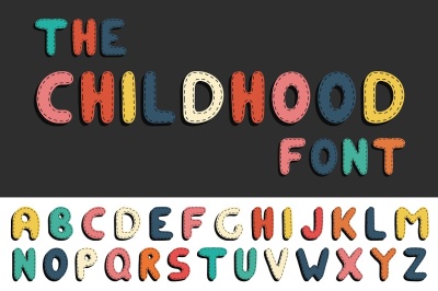 Color child alphabet. Funny letters